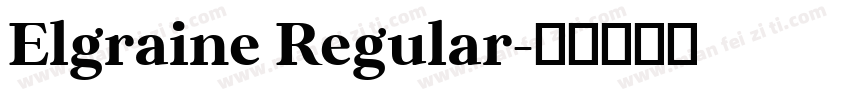 Elgraine Regular字体转换